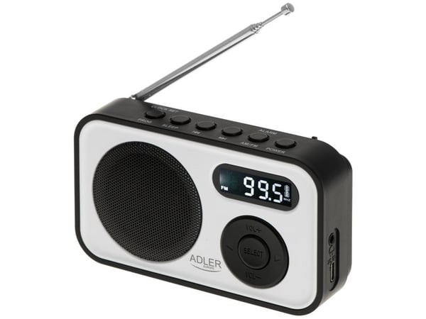 Adler AD 1906, Bærbar, AM, FM, 87,5 - 108 MHz, 522 - 1620 kHz, 0,8 W, LCD