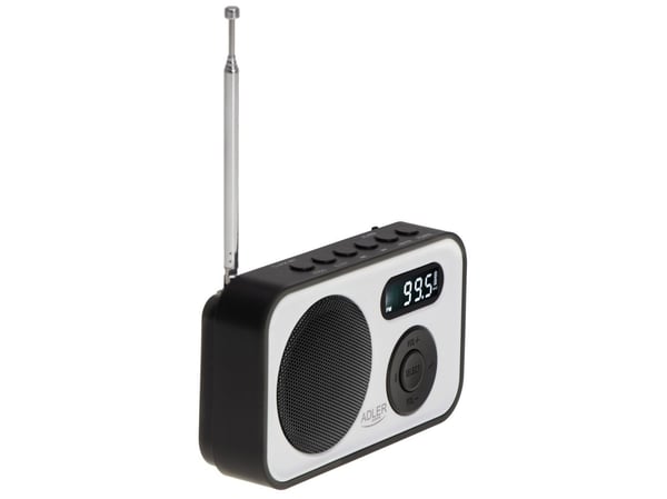 Adler AD 1906, Bærbar, AM, FM, 87,5 - 108 MHz, 522 - 1620 kHz, 0,8 W, LCD
