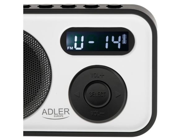 Adler AD 1906, Bærbar, AM, FM, 87,5 - 108 MHz, 522 - 1620 kHz, 0,8 W, LCD