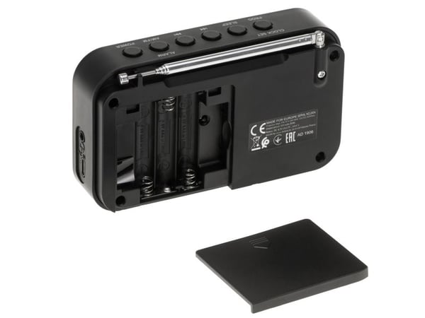 Adler AD 1906, Bærbar, AM, FM, 87,5 - 108 MHz, 522 - 1620 kHz, 0,8 W, LCD