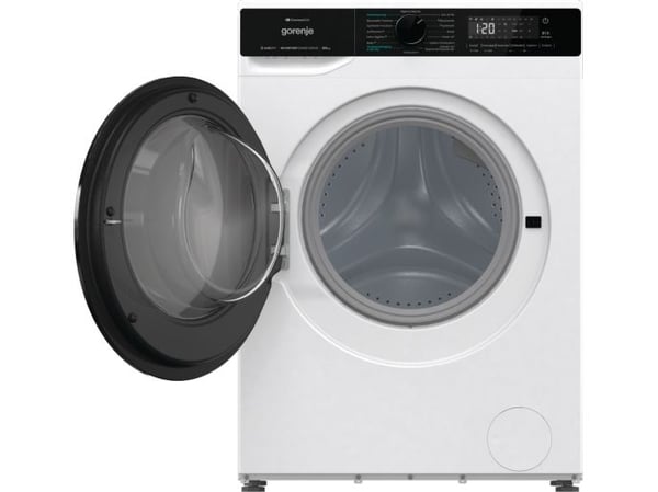 Gorenje WD2PA964ADW/AT, Edestä täytettävä, Vapaasti seisova, Valkoinen, Vasen, musta, musta