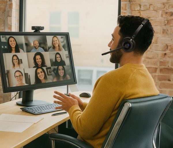 Creative Chat - Hodesett - on-ear - Bluetooth / 2,4 GHz radiofrekvens - trådløs, kablet - USB-C - svart