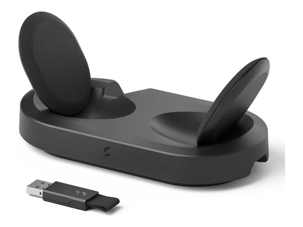 Fractal Design Scape - Headset - fullstorlek - Bluetooth/radiofrekvens 2,4 GHz - trådlös, kabelansluten - USB-C - mörka