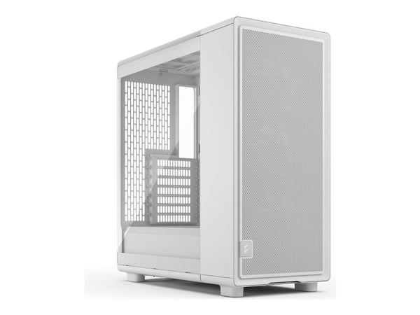 Fractal Design Epoch - Computer case - ATX - sidepanel med vindu (herdet glass) - ingen strømforsyning (ATX) - hvit, blank - USB/lyd
