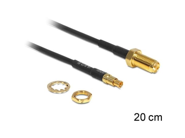DeLOCK - Antennisovitin - TS-9 (han) til RP-SMA (hun) - 20 cm - lajittelu - lajittelu