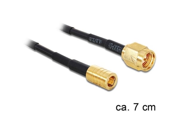 Delock Adapter SMA Stecker > SMB Stecker - Antenneadapter - SMB til SMA - 7 cm - svart
