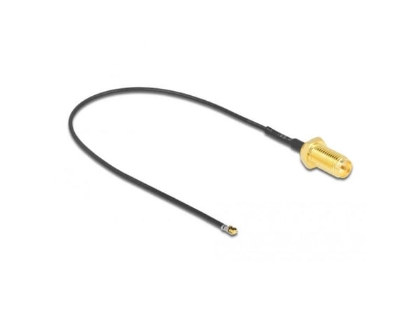 Delock - Antennekabel - MHF 4L LK (P) til RP-SMA (R) - 20 cm - 1.37 mm - koaksial - svart