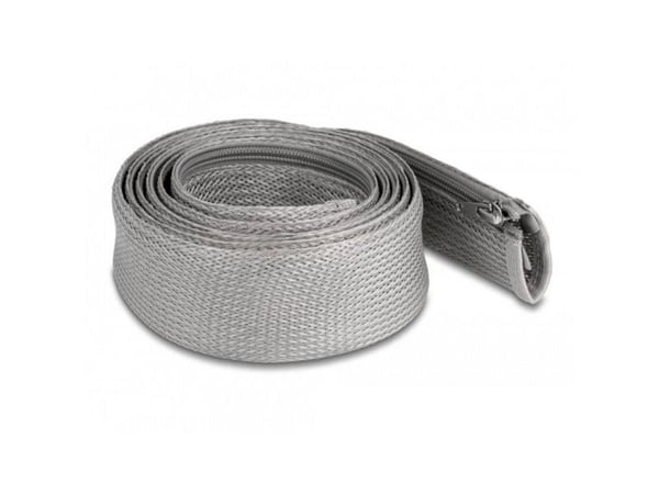 Delock - Flätad ärm - 50 mm diameter med blixtlås - 2 m - grå