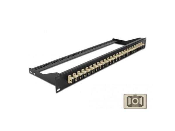 Delock - Koblingspanel - rackmonterbar - SC MM X 24 - svart, beige - 1U - 19"