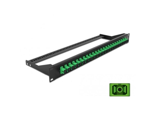Delock - Koblingspanel - rackmonterbar - SC SM X 24 - svart, grønn - 1U - 19"