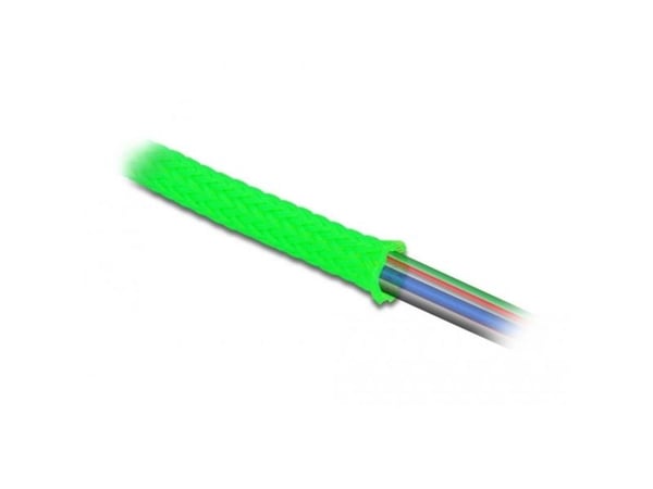 Delock - Flätad ärm - sträckbar - 2 m - grön