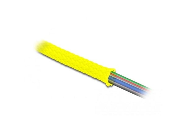 Delock - Flätad ärm - sträckbar - 2 m - gul