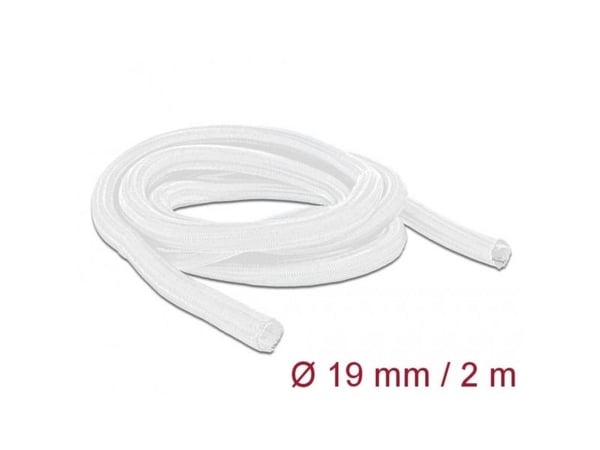 Delock Braided Sleeving self-closing - Flätad ärm - 2 m - vit