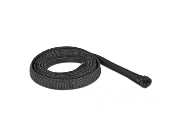 Delock - Flätad ärm - 2 m - svart