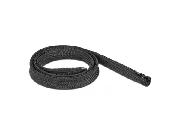 Delock - Flätad ärm - 1 m - svart