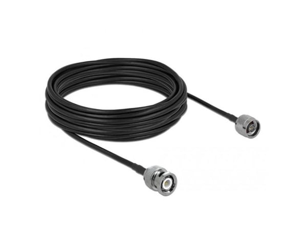 Delock LMR195 - Antennekabel - BNC hann til N-kontakt hann - 10 m - svart