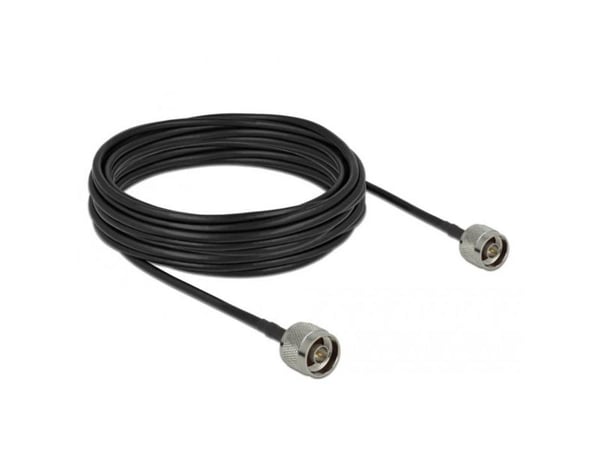 Delock LMR195 - Antennekabel - N-kontakt plugg til N-kontakt plugg - 10 m - svart