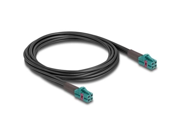 Delock - Antennkabel - mini FAKRA Z-kontakt (hane) till mini FAKRA Z-kontakt (hane) - 1 m - RAL 5021, vattenblå