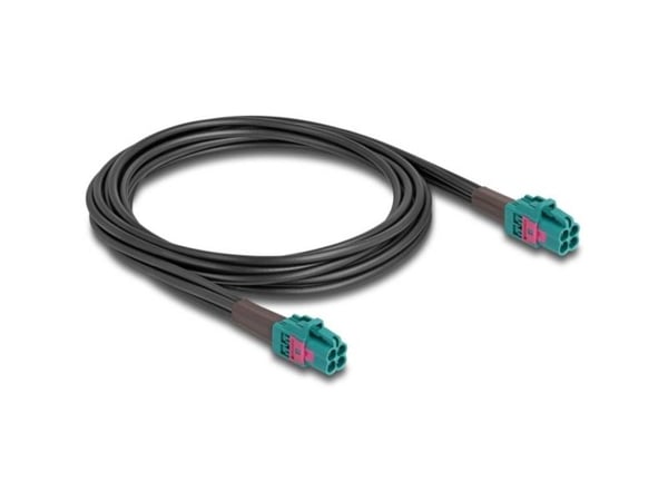 Delock - Antennkabel - mini FAKRA Z-kontakt fyrdubbel (hane) till mini FAKRA Z-kontakt fyrdubbel (hane) - 1 m - blå, RAL 5021