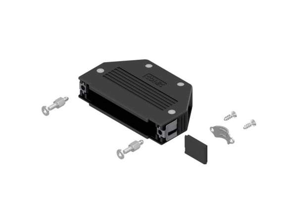 Conec SnapLock 16-003280E D-SUB-kabinett poltall: 37 plast, metallisiert 90° 180° sort 1 stk