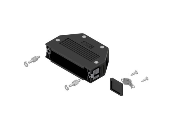 Conec SnapLock D-SUB-kabinett 16-003290E, poltall 50, 90°/180°, svart, 1 stk