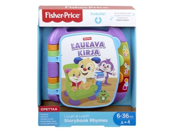 Fisher-Price Laugh & Learn Storybook Rhymes, 0,5 år, Gir fra seg lyd, Tale funksjon, Batterier kreves, AA, Plast