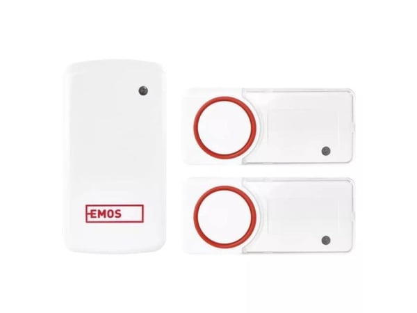 Emos P5750.2T, Rød, Hvit, 110 dB, Hjem, Kontor, IP44, 1 stykker, 2 stykker