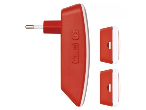 Emos P5750.2T, Rød, Hvit, 110 dB, Hjem, Kontor, IP44, 1 stykker, 2 stykker