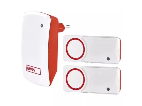 Emos P5750.2T, Rød, Hvit, 110 dB, Hjem, Kontor, IP44, 1 stykker, 2 stykker