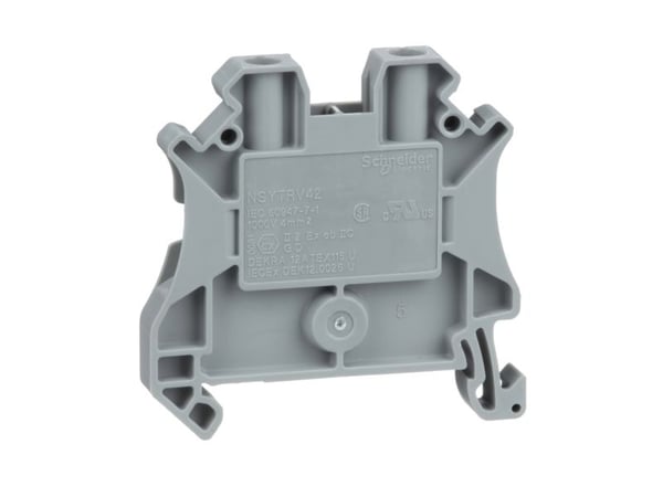 SCHNEIDER ELECTRIC Gennemgangsklemme 4mm², grå