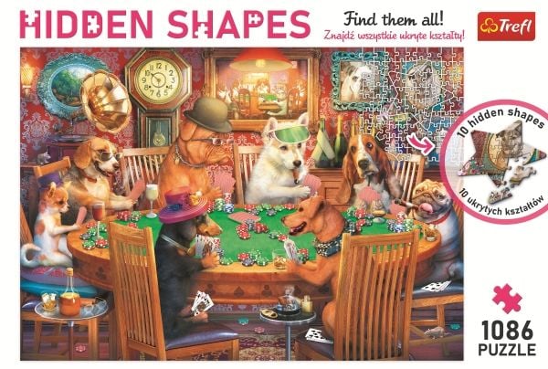 Trefl Puzzle piilotetut muodot peli-ilta 1086 palaa