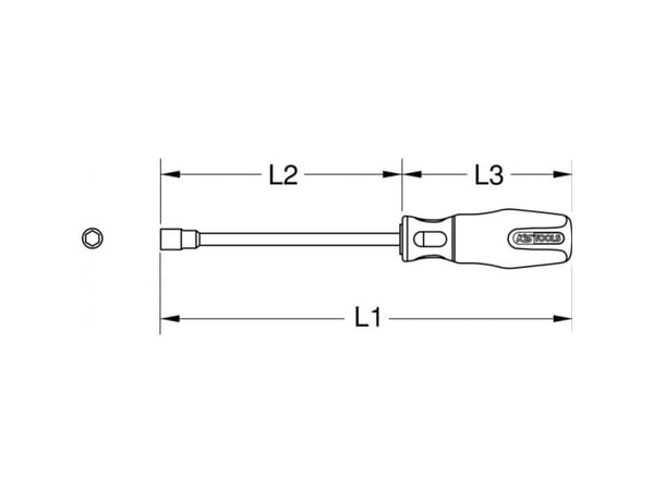 KS Tools 962.0980 toppnøkkel skrutrekker nøkkelbredde 10 mm