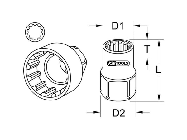 KS Tools 9164060 9164060 topnøkkel 10 mm