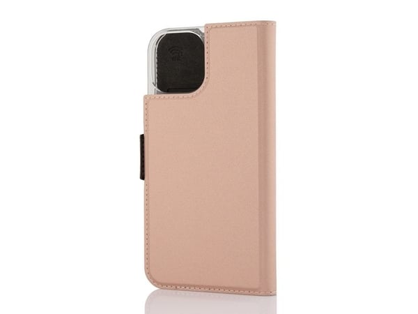 Wave BookCase beskyttelsesdeksel, MagSafe-kompatibel, iPhone 15, Rose gull