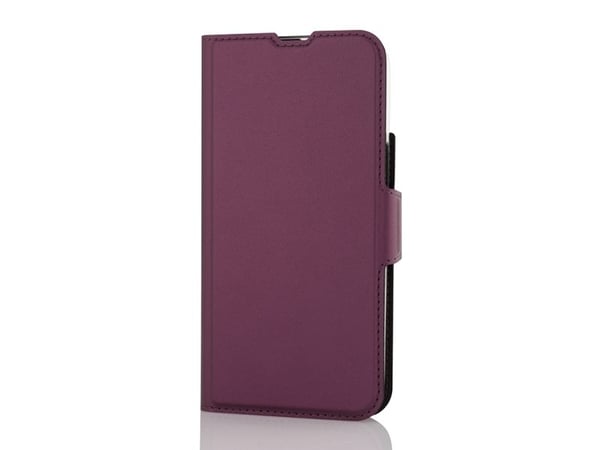 Wave BookCase beskyttelsesdeksel, MagSafe-kompatibel, iPhone 15, Smoky sangria