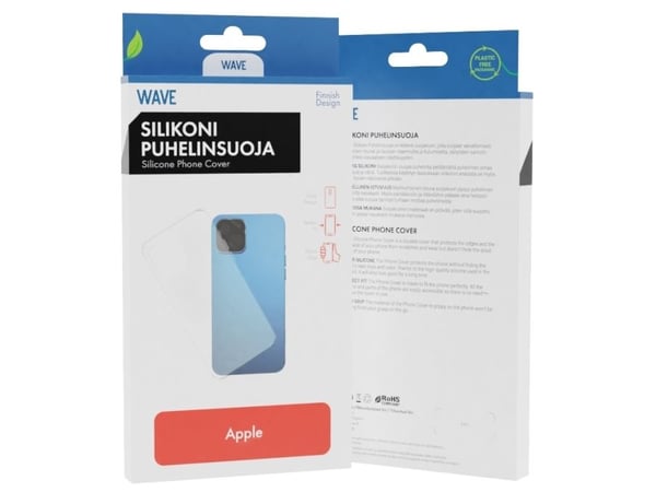 Wave silikondeksel, iPhone 14, gjennomsiktig