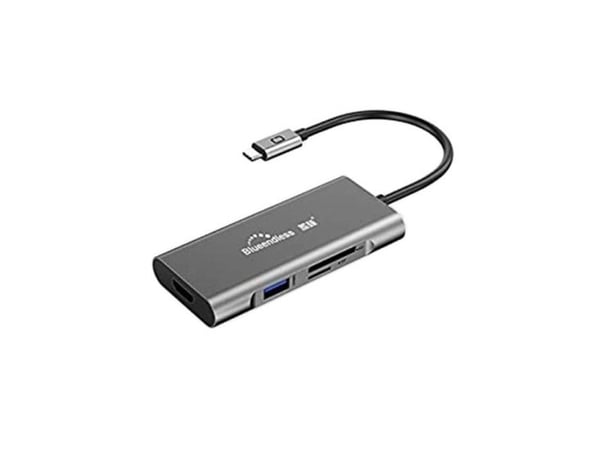 Extra Digital CA913442, USB 3.2 Gen 1 (3.1 Gen 1) Typ-C, HDMI, USB 3.2 Gen 2 (3.1 Gen 2) Typ-A, USB 3.2 Gen 2 (3.1 Gen 2) Typ-C, MicroSD (TransFlas...
