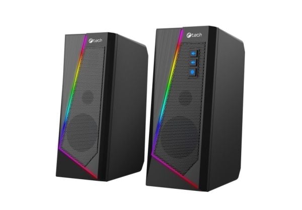 C-TECH spk-17, 2-vägs, 2.0 kanaler, Kabel, 6 W, 160 - 20000 hz, Svart