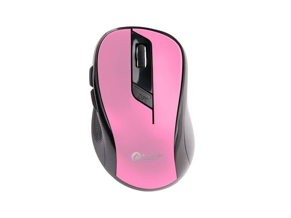 Mysz C-Tech C-TECH mus WLM-02, svart-rosa, trådløs, 1600DPI, 6 knapper, USB nano-mottaker