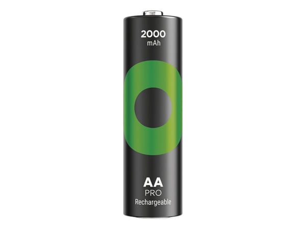 GP Batteries ReCyko Pro B2620V, 2000 mAh, Nikkelmetallhydrid (NiMH), AA, 1,2 V, Sort, Grønn, 6 stykker