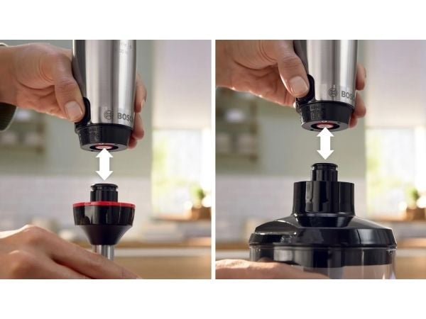 Bosch Serie 6 MSM6M621, Stav Mikser, 0,5 l, 1,4 m, 1000 W, Sort, Rustfritt stål