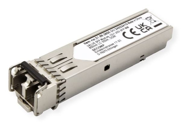 VALUE SFP-modul (Mini-GBIC) SX/LC, 1G/1,25G, multimode, 850 nm, maks. 550 m