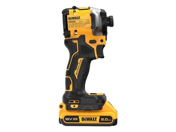 DeWALT DCF850D2T-QW, Iskuruuvain, Pistoolikahva, musta, Keltainen, 3250 RPM, 1000 RPM, 205 Nm