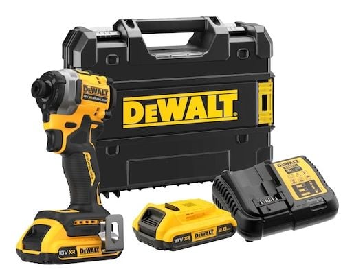 DeWALT DCF850D2T-QW, Iskuruuvain, Pistoolikahva, musta, Keltainen, 3250 RPM, 1000 RPM, 205 Nm