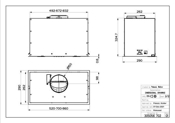 FABER S.p.A. 305.0665.356, 570 m³/t, B, A, D, 63 dB, 670 m³/t