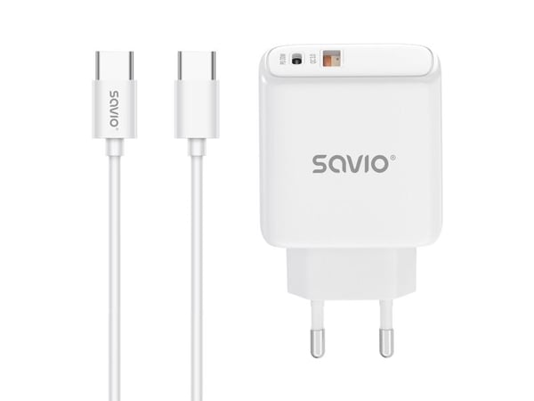 Savio LA-10, USB, 20 V, 1 m, Hvit Savio LA-10, USB, 20 V, 1 m, Hvit