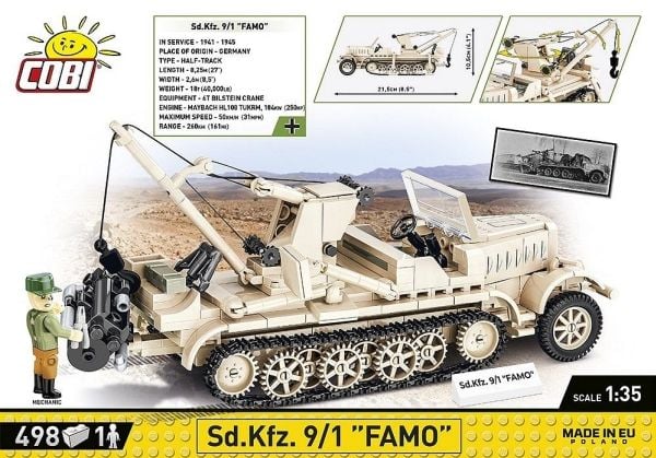 COBI Sd.Kfz. 9/1 Famo, Byggeklosser, 498 stykker
