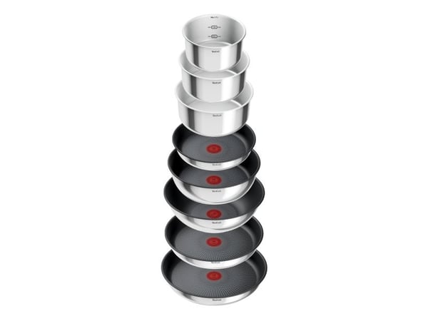 Tefal Ingenio L897SJ04, Blandet sett, Svart, Rustfritt stål, Rustfritt stål, Titan, Svart, Rustfritt stål, Glass/plast