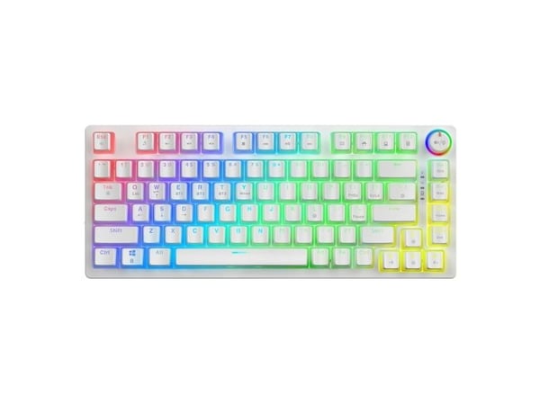 Savio Phenix WHITE GAT RED PUD-tastaturspill USB + Bluetooth QWERTY American International White Savio Phenix WHITE GAT RED PUD-tastaturspill USB + Bluetooth QWERTY American International White