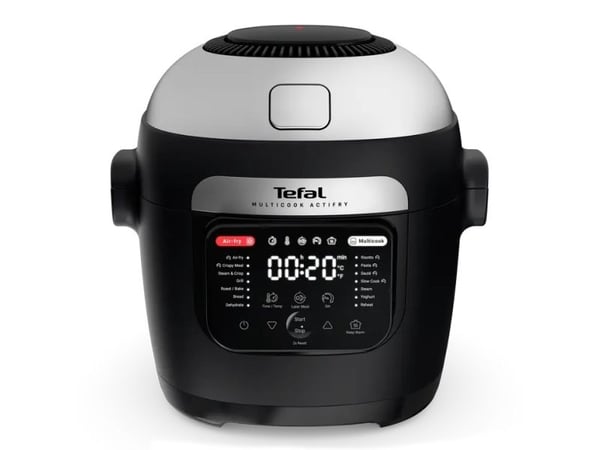 Tefal Multicook Actifry MY741CF0, 6 L, 1334 W, musta, Ruostumaton teräs, Keraaminen, LCD, Kosketus